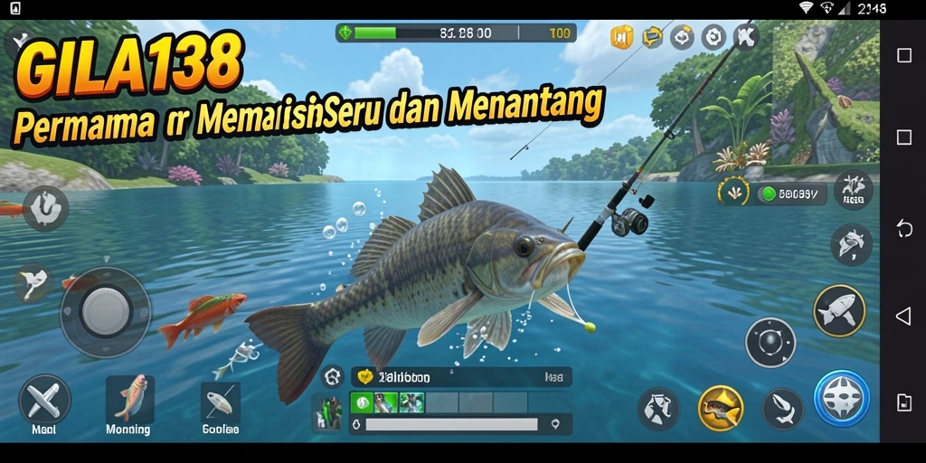 Screenshot gameplay GILA138 menampilkan aksi memancing yang mendebarkan.