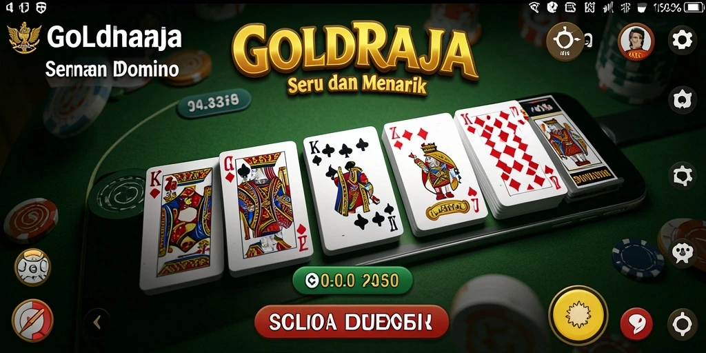 Tampilan gameplay GOLDRAJA yang menarik dan interaktif.