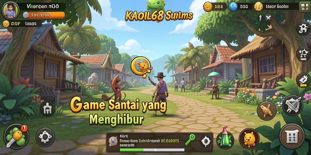Tampilan gameplay KAOL68 yang penuh warna dan menarik.