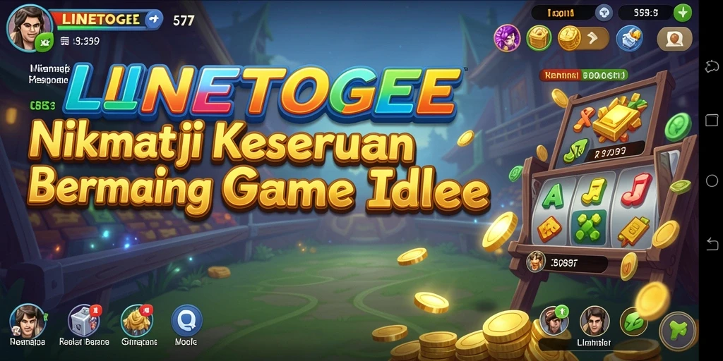 Screenshot gameplay LINETOGEL menampilkan keseruan pengumpulan poin Idle.